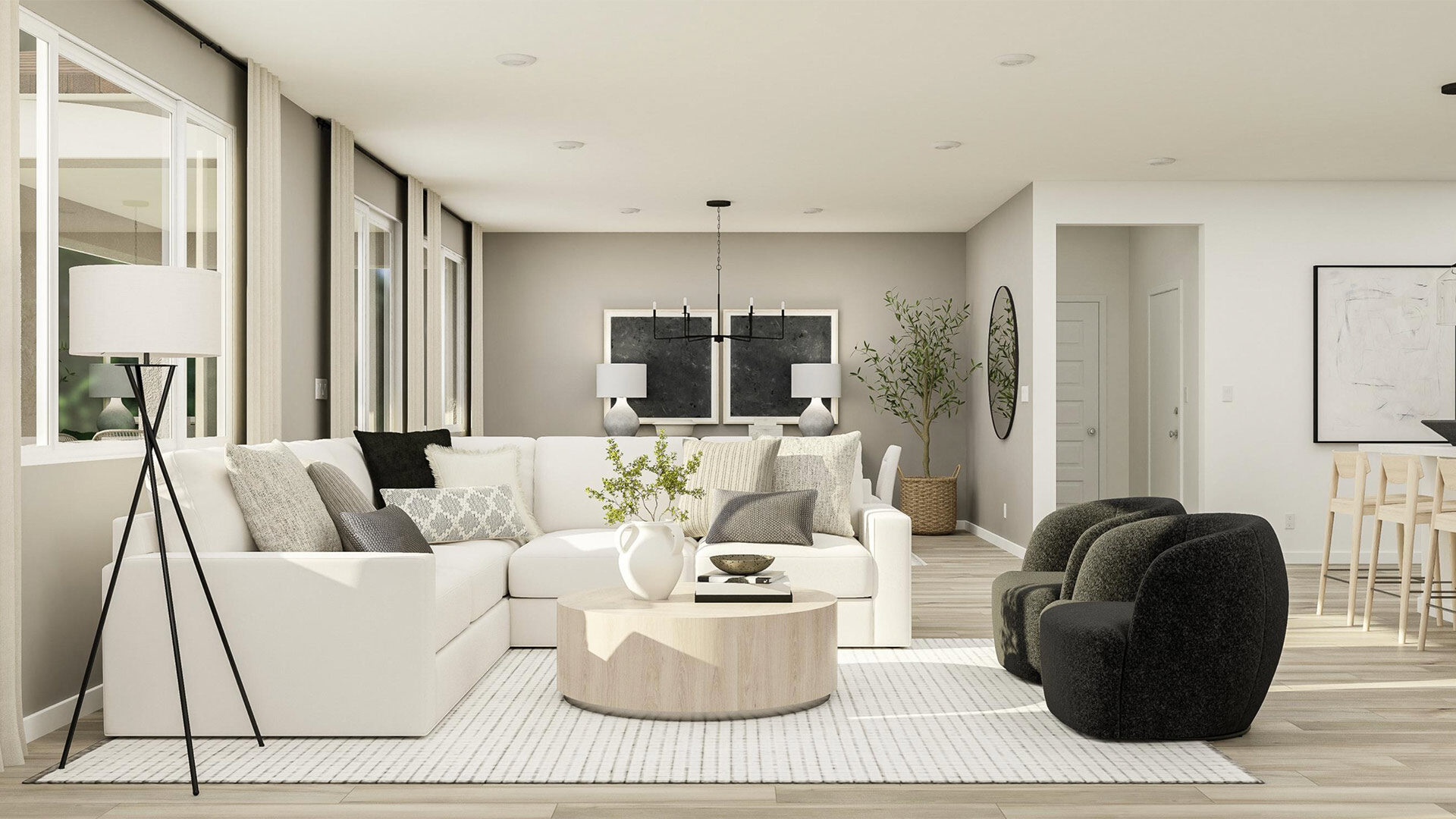 Lennar get the look muted monochromatic design style living room
