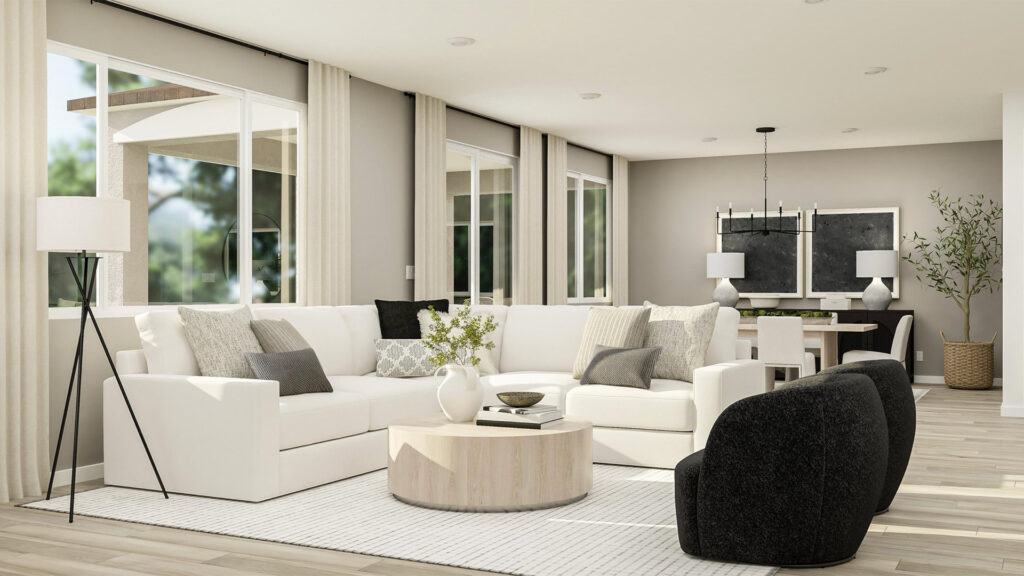 Lennar get the look muted monochromatic design style living room