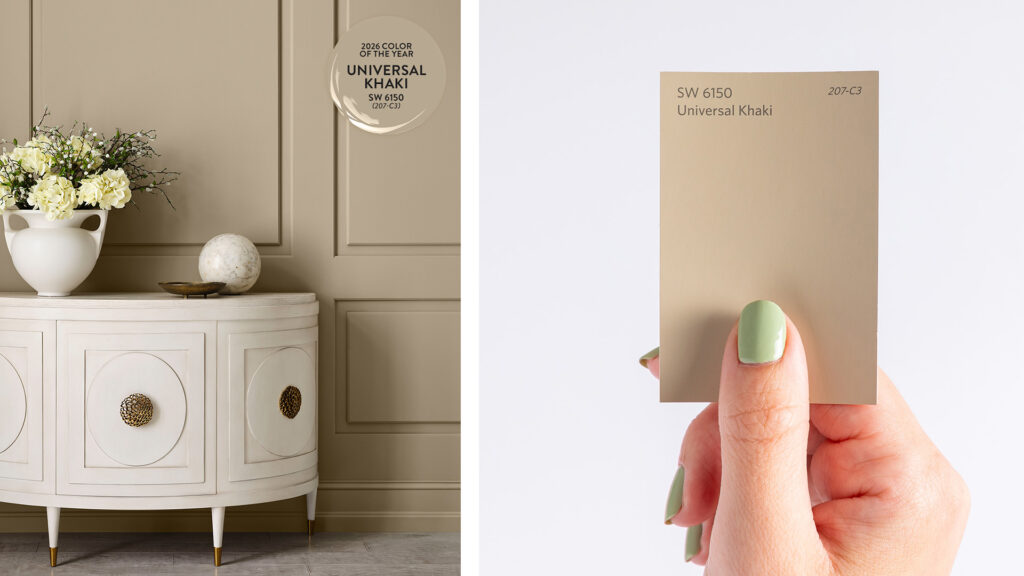 Sherwin-Williams color of the year 2026 universal khaki
