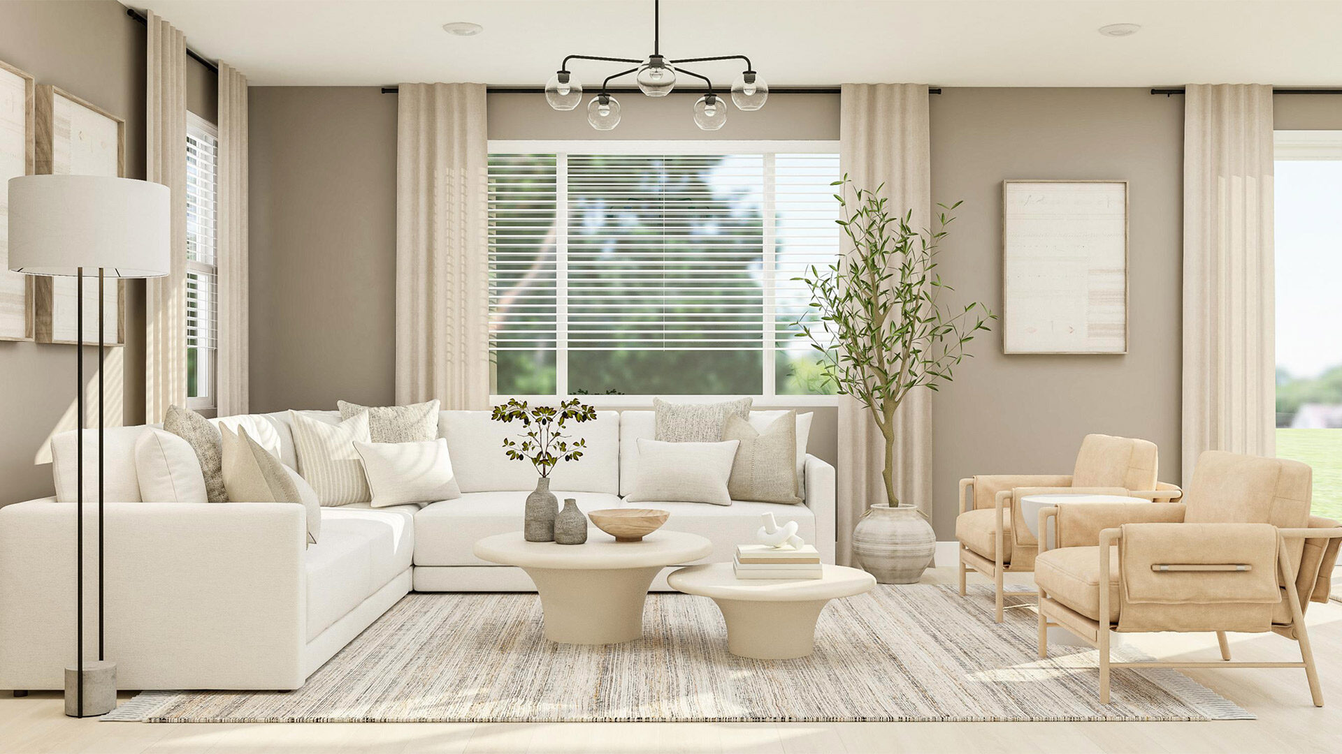 Lennar get the look textured minimalism neutral living room
